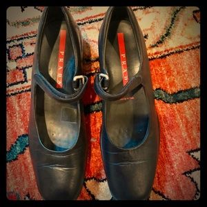 Leather Prada mary janes